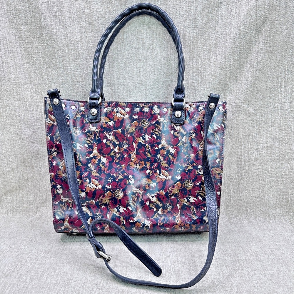 Patricia Nash Scarlet Bloom Zancona Tote Shoulder Bag Convertible Large